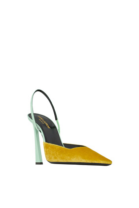 Blade 110 Suede & Leather Slingback Pumps